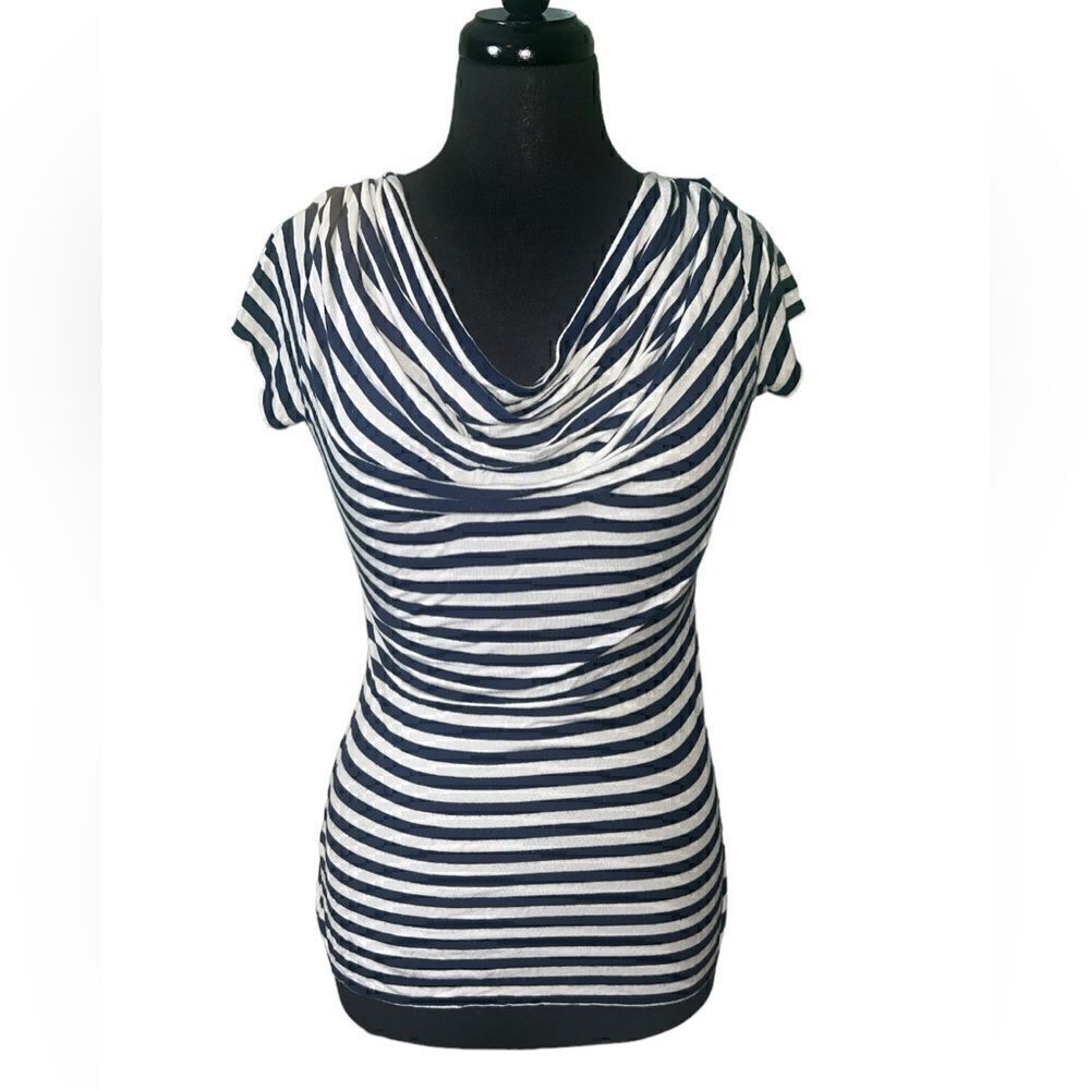 🐘Max Studio Blue/White Stripe Shirt